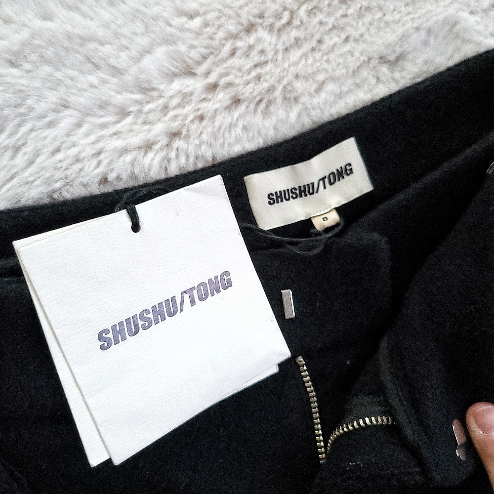 ShuShu/Tong Four Bows Wool Balletcore Mini Skirt - Picture 4 of 10